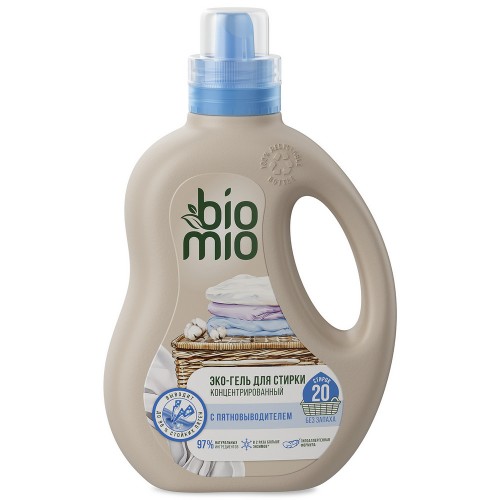 BioMio гель для стирки 900мл с пятновыводителем BIO-LAUNDRY GEL 2-IN-1